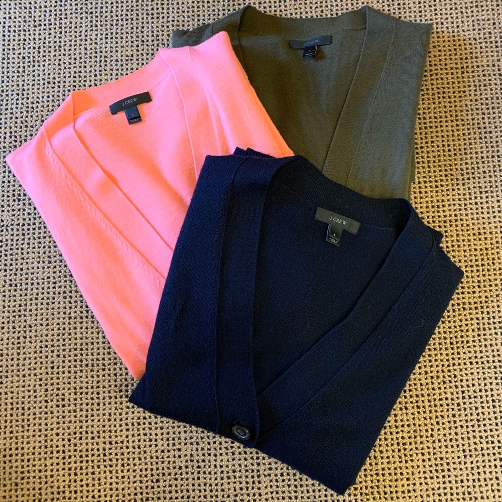 EUC Bundle 3 J. Crew Cardigan Sweaters size L